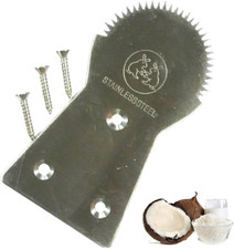 , Coconut Scraper Grater Stainless Steel Shredder Serrated Grinder Blade Meat Re