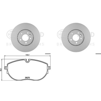 HELLA BREMSENSET VORNE passend für VW T6 TRANSPORTER MULTIVAN CALIFORNIA