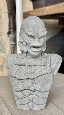 Universal Monsters Creature from the Black Lagoon Bust Statue 3D Printed