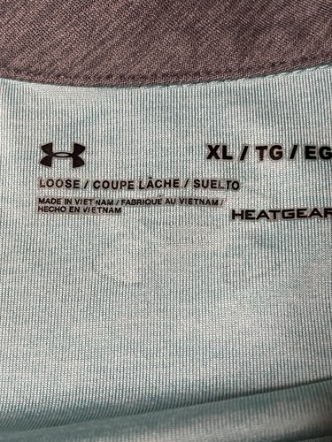 Under Armour XL Heat Gear Loose Herren Mintgrün Kurzarm Poloshirt Golf - Bild 5 von 7