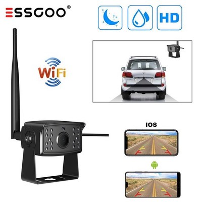 ESSGOO WIFI Rückfahrkamera Funk Kabellos Für Android Phone iPhone LKW Van Auto
