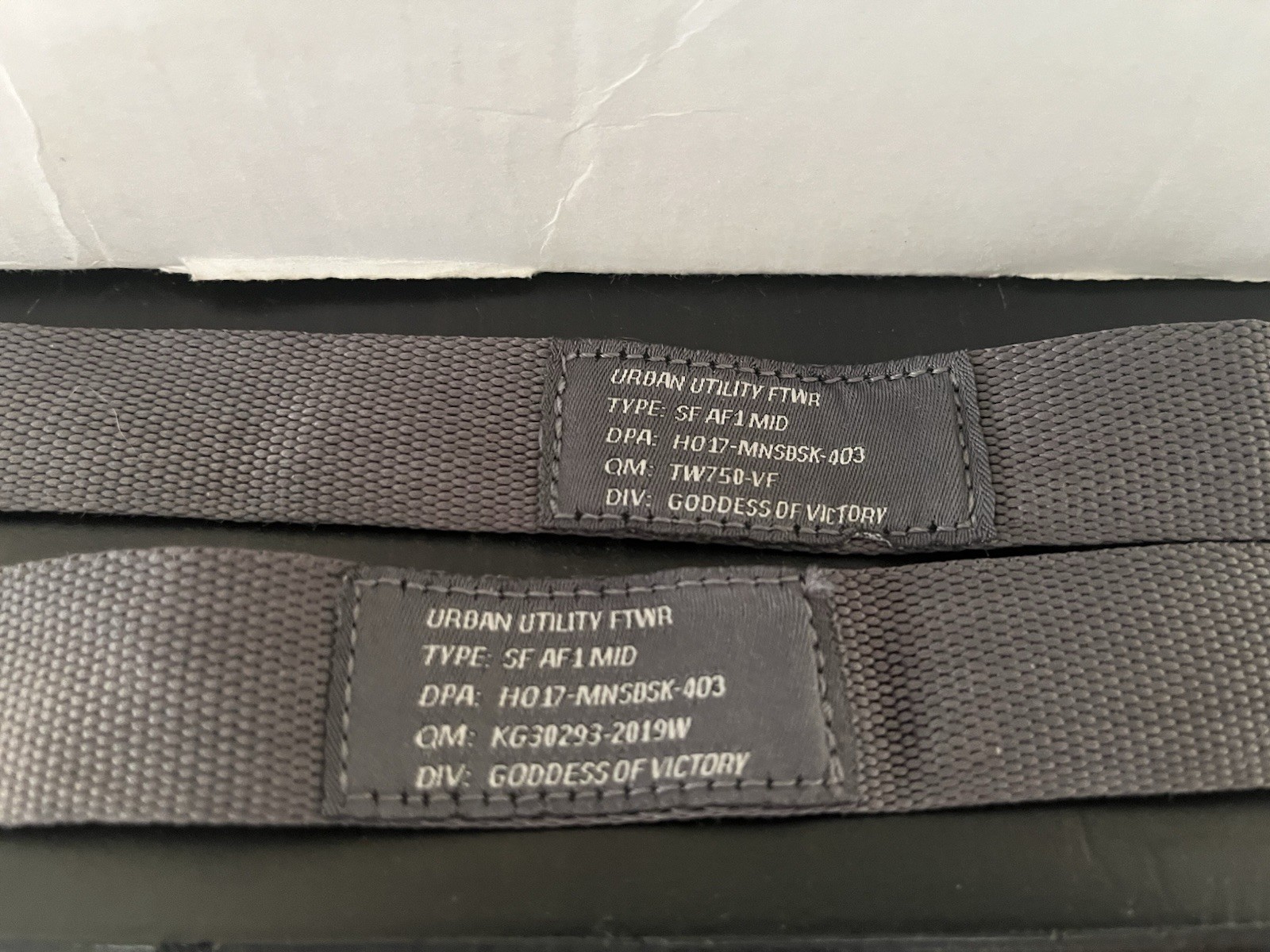 Nike SF Air Force 1 Mid Dark Grey w/ Original Straps - Size 12 image 2