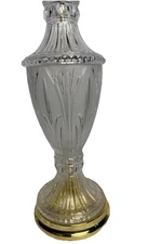 Leviton Cut Glass Crystal Table Lamp- stands about 30” to top 