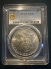 1885-O Morgan Silver Dollar PCGS MS62 MS 62 $1 New Orleans With Gold Shield ￼