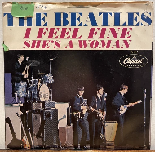 VG++ Rock 45 THE BEATLES I Feel Fine / She's A Woman CAPITOL WITH PICTURE SLEEVE