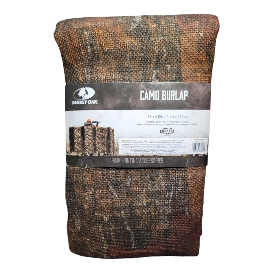 Mossy Oak Camo Burlap 12ft x 54in Ground Blinds Treestands Waterfowl Blinds - Image 2 of 4