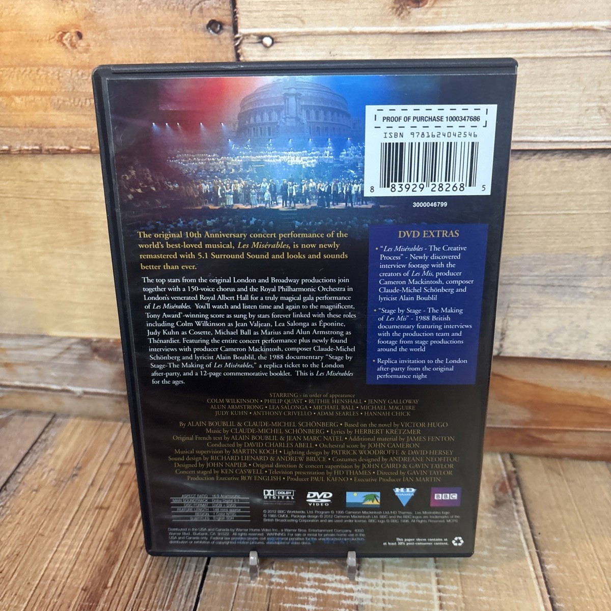 Les Miserables 10th Anniversary Concert Royal Albert Hall 1995 DVD