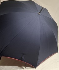 TORY BURCH Umbrella Navy Blue Pink Orange NWOT 36  Classic Parasol Non Folding