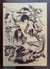 CREPAX Valentina Manifesto Originale LINUS n. 35 (1969) su legno - Milano Libri