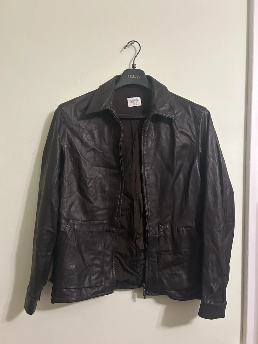 25+ Giorgio Armani Leather Outer Shell Coats, Jackets & Vests for