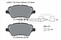 BremsbeläGe Ford B-MAX (Jk) 1.5 Tdci Bj. 10/12 Kw 55 PS 75 - Pagid Racing Street