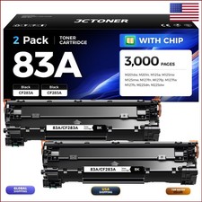 83A Black Toner Cartridge 2-Pack High Yield HP CF283A for LaserJet M125 M127