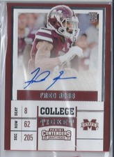 2017 Panini Contenders Draft Picks - College Ticket Fred Ross #162 (AU, RC)