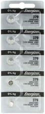 Energizer 379 SR521SW Silver Oxide Battery Pack of 5 