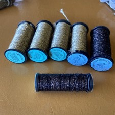 kreinik metallic thread lot Gold Brown 16 12 Braid Metallics