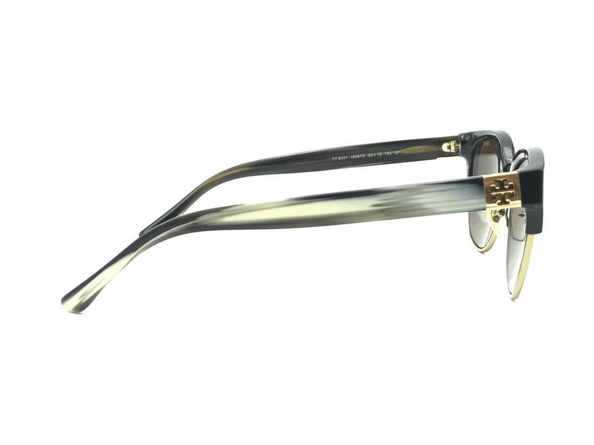 Tory Burch TY 9047 1606T5 White Black Round Sunglasses Brown  display picture 3
