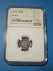 1858 SEATED LIBERTY HALF DIME NGC XF45