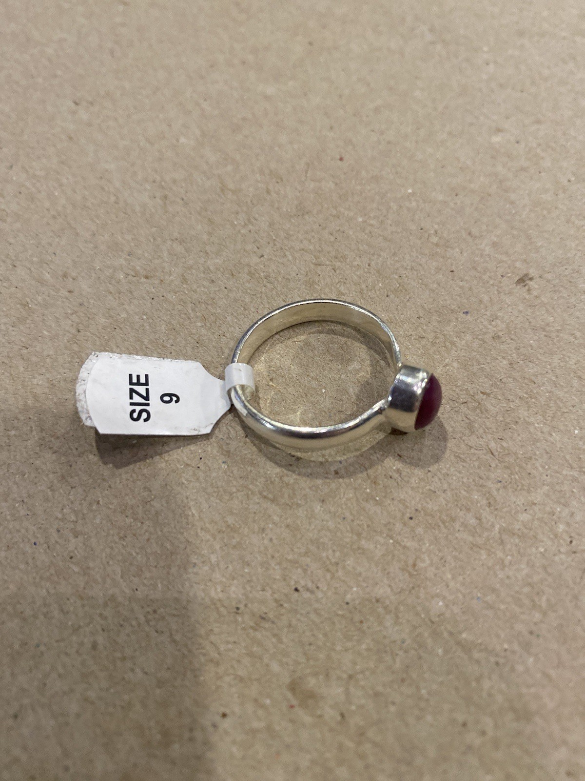 Unknown Gem Possibly Natural Ruby Silver Size 9 - image 6