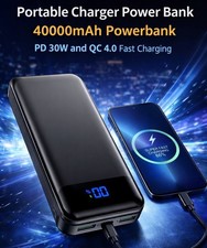 Portable Charger Power Bank 40000mAh Powerbank PD 30W and QC 4.0 Fast Charging