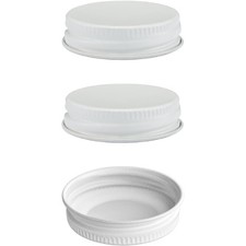Metal Growler Caps 3-Pack, 38mm, Food Grade, Made in USA (White) 26mm, White
