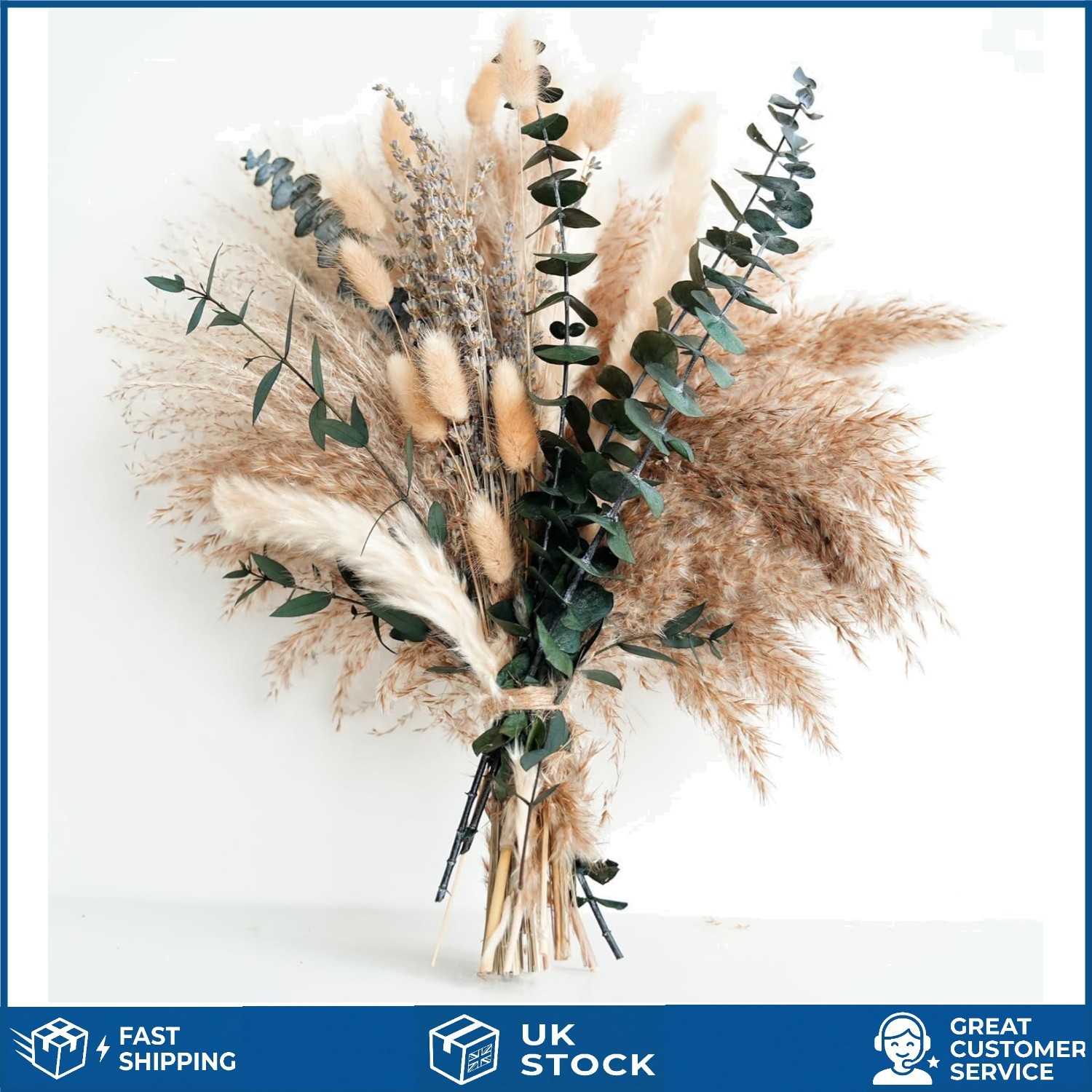 Boho Chic Dried Flower Arrangement with Pampas Grass – Perfect for Every Room
