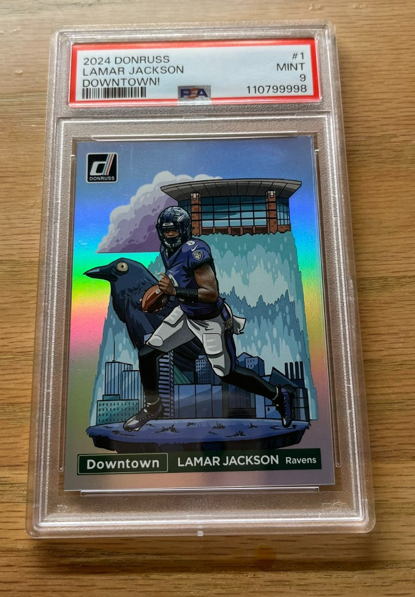 2024 DONRUSS LAMAR JACKSON #1 DOWNTOWN PSA 9 MINT