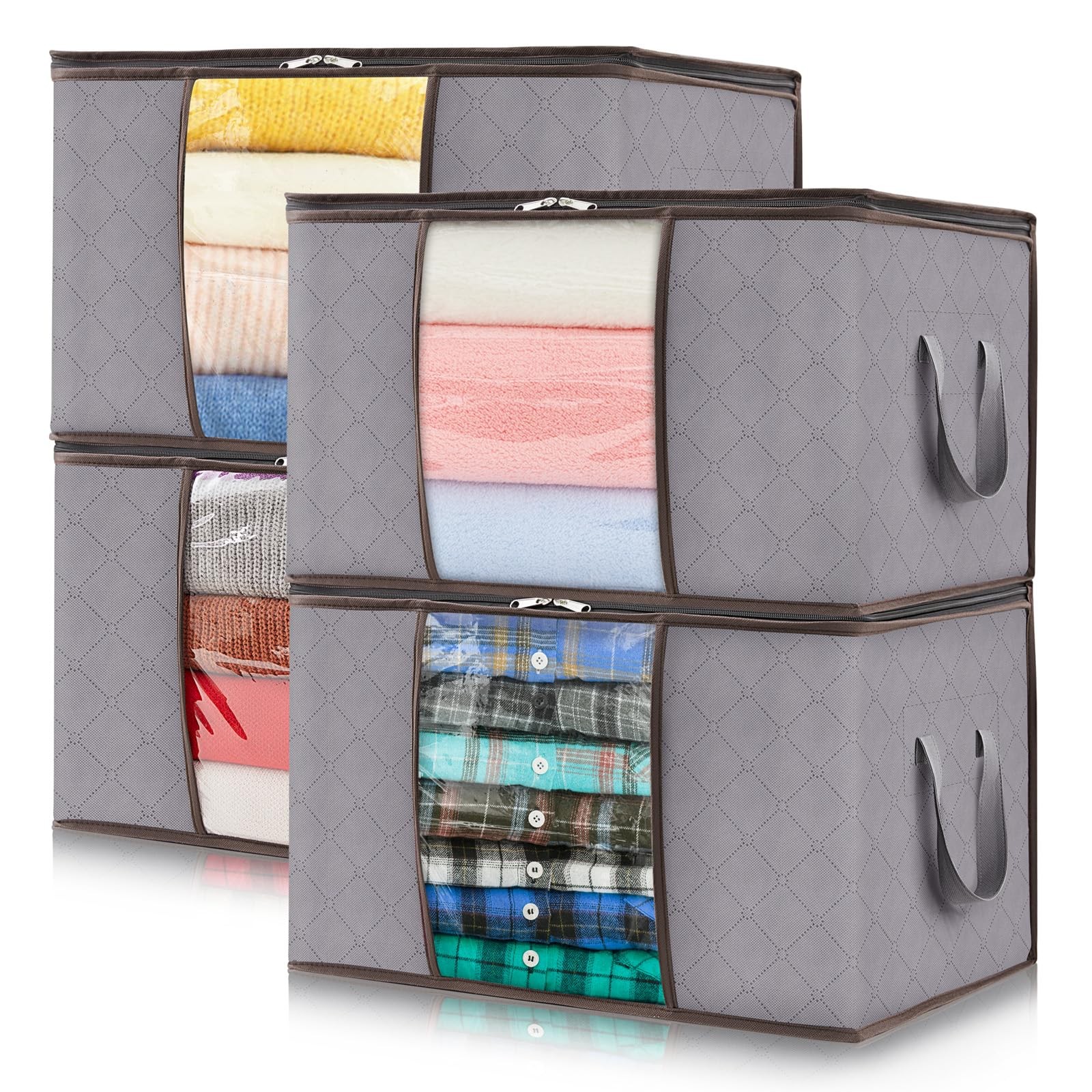 Sac rangement vetement anti-poussière boite pliable grand volume en tissu