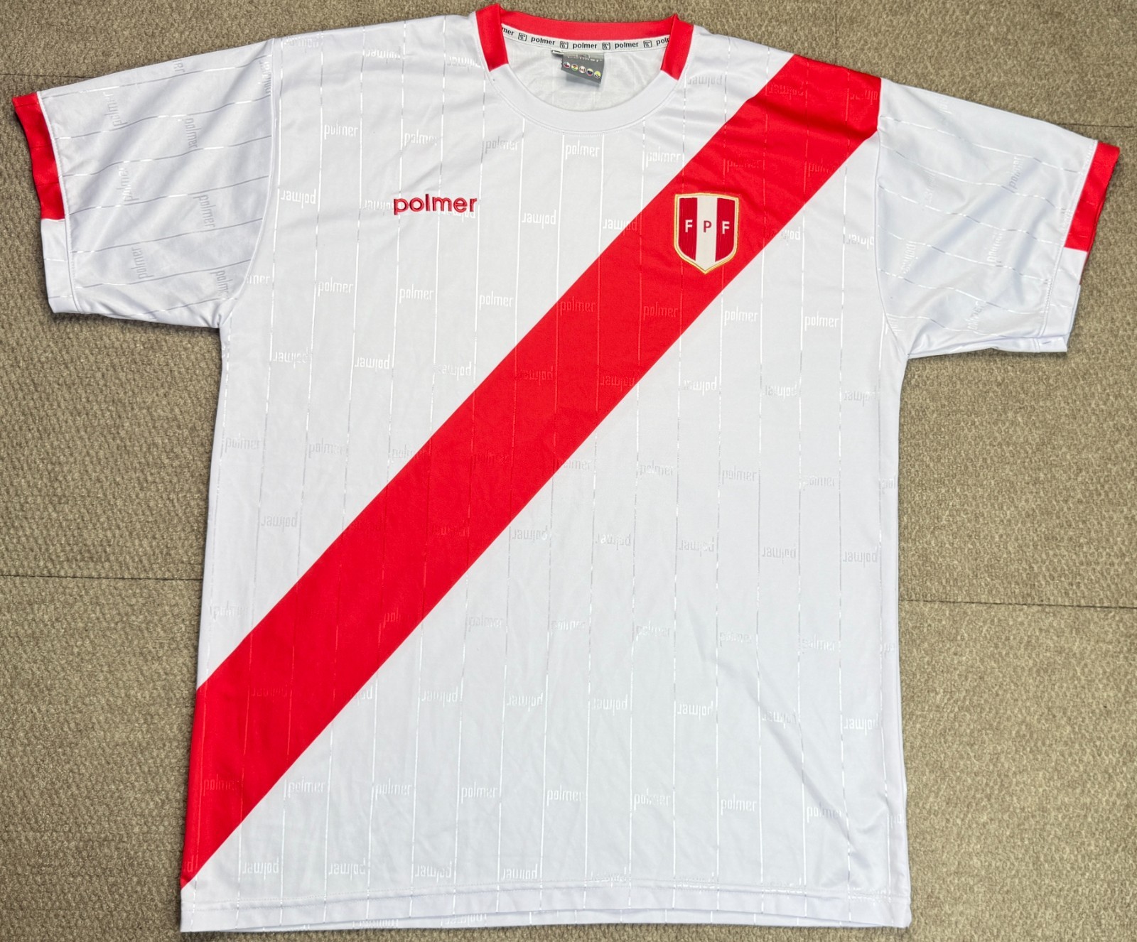Polmer FPF Peruvian Football Federation Vtg Rare 1990's Soccer Jersey Size XXL