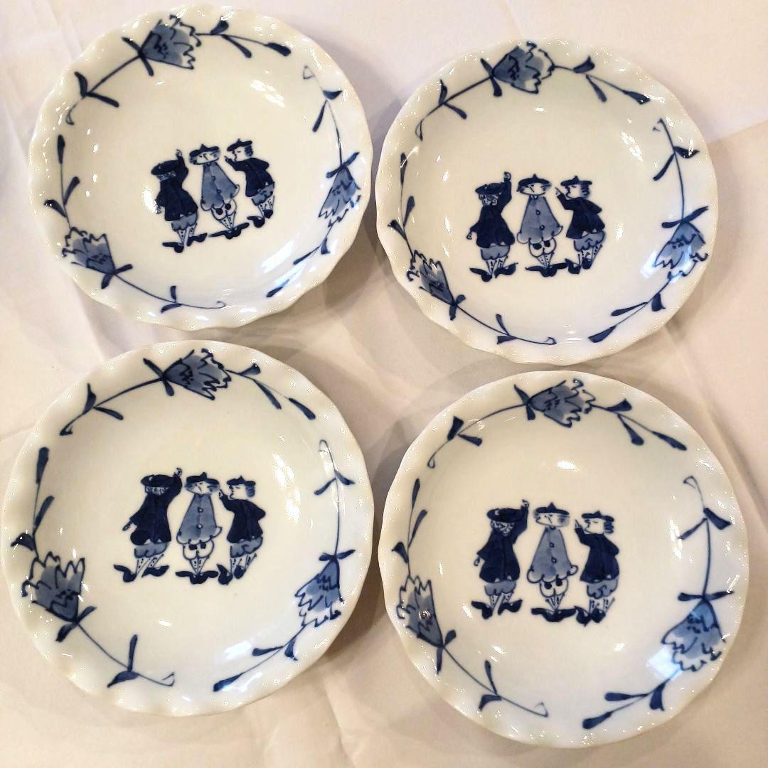 Shin kiln Aoka Ijinsan deep bowl & plate 5 items /Only USA DDP shipping