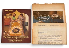 Wool Design Rug Wallhanging Cushion Instruction Kit Catalog Vintage