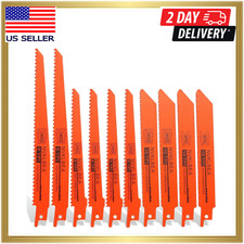 10-Piece Reciprocating Saw Blades 6 8 Inch Wood Metal Cutting Saw Blades Pr...