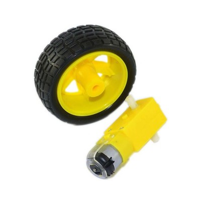 DC 3V-6V Gear TT Motor Tire Electric Wheel Kit For Arduino DIY Smart Car Robot