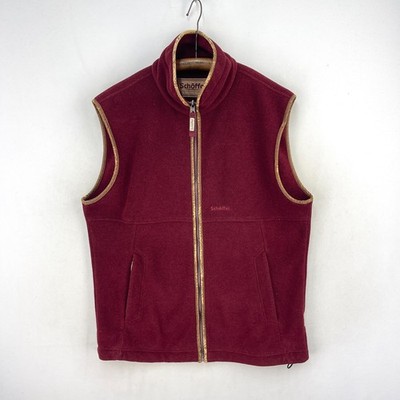 Schoffel Oakham Fleece Gilet Mens 44 XL Claret Polartec Shooting Country Vest