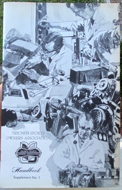TSOA Handbook Supplement No. 1 1973 Models TRIUMPH SPORTS OWNERS ASSOCIATION
