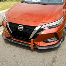 FOR 2020-2023 NISSAN SENTRA 4DR CARBON STYLE FRONT BUMPER BODY KIT SPOILER LIP