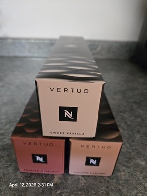 Nespresso Coffee Vertuo Pods Variety Pack 30CT Vanilla Hazelnut Caramel.