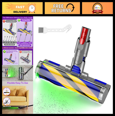 Fluffy Optic Cleaner Head Replacement for Dyson Slim Vac | LED Soft Roller Attac