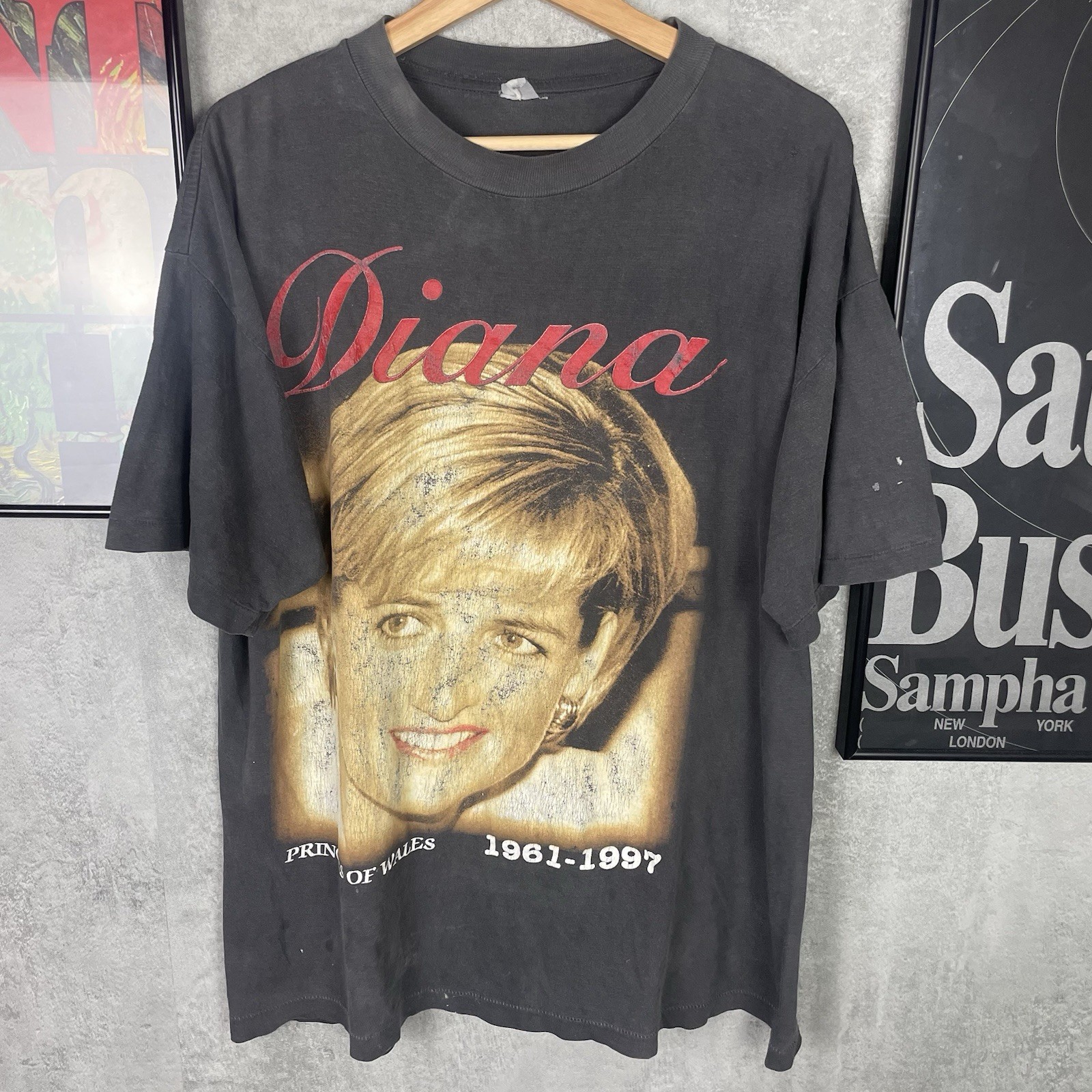 Vintage Princess Diana Shirt Mens X-Large The Woman We Loved 90s Memorial Faded image 3