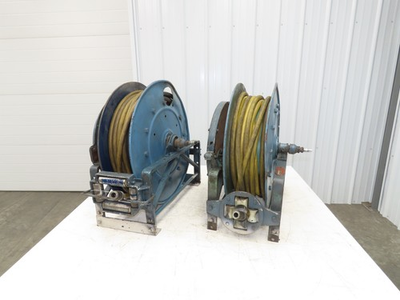 #ad Hannay Reels 818 23 24 B VR Retractable Industrial Water Hose Reel 1 2quot; Lot Of 2 $399.99