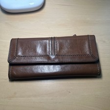 Großes Portemonnaie Geldbörse Leder Fossil Damen Braun