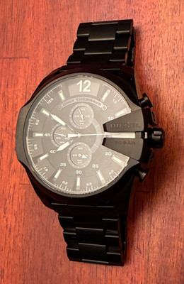 Diesel Mega Chief DZ-4283  Herren Uhr schwarz mit Edelstahlarmband Neuwertig!