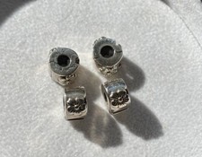 Chamilia sterling silver 925 hibiscus flower bracelet charm clip lock