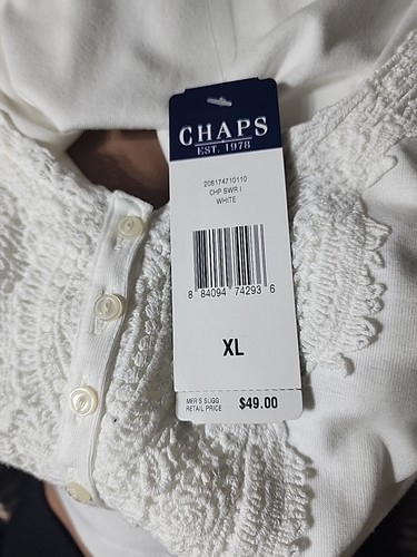 Neu mit Etikett Ralph Lauren Damenbluse weiß ärmellos geknöpft Häkel XL neu mit Etikett - Bild 4 von 4