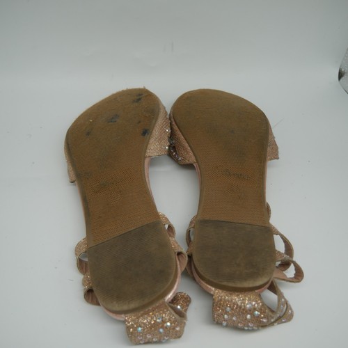 Forever glitzernde goldene Damen-Sandalen – Größe 10 – glänzender Stil - Bild 8 von 9