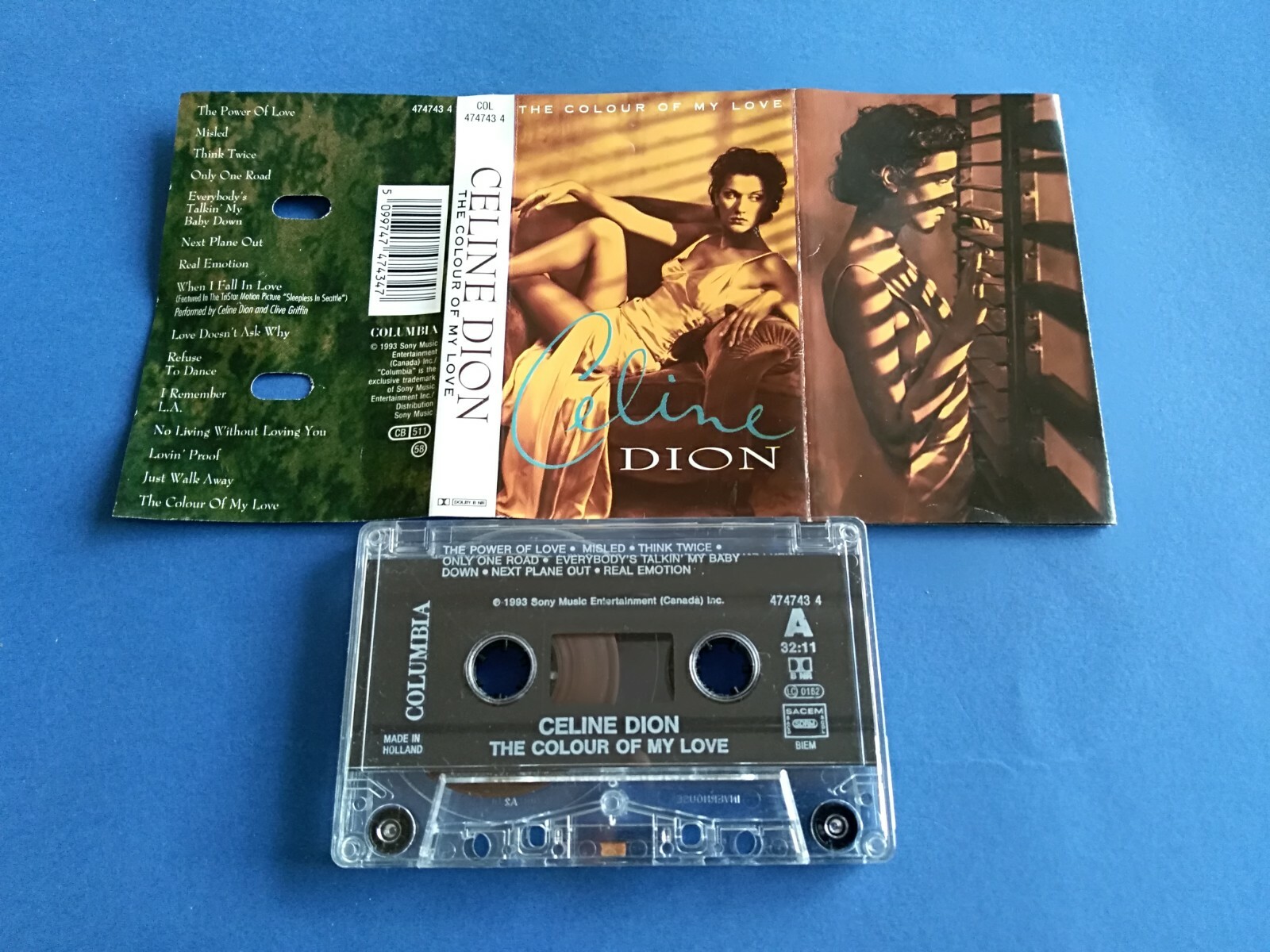 CELINE DION " THE COLOURS OF MY LOVE" MC K7 TAPE 1993 COLUMBIA/SONY COL 4747434