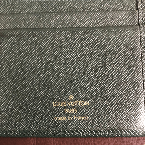 Billetera plegable vintage de cuero taiga verde LOUIS VUITTON MI0917 - Imagen 7 de 16
