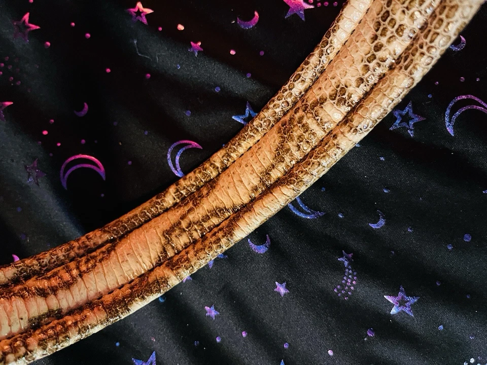 Perri's Padded Leather Dog Collar Havana Snakeskin XL Extra Large 20-25 Neck USA - Image 4 of 4