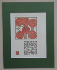 Chez Panisse Cafe Second Anniversary Poster David Lance Goines Matted Art Poster