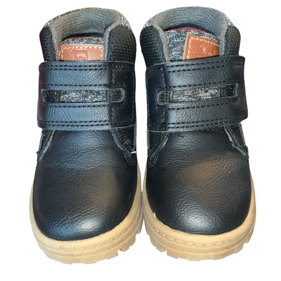 Carter's Black Kelso Toddler/Boy/ Girl Ankle Boots Faux Leather Size 5M