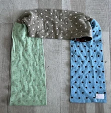 DRAKE'S LONDON MADE IN SCOTLAND LAMBSWOOL ANGORA POLKA DOT MULTICOLOR NECK SCARF